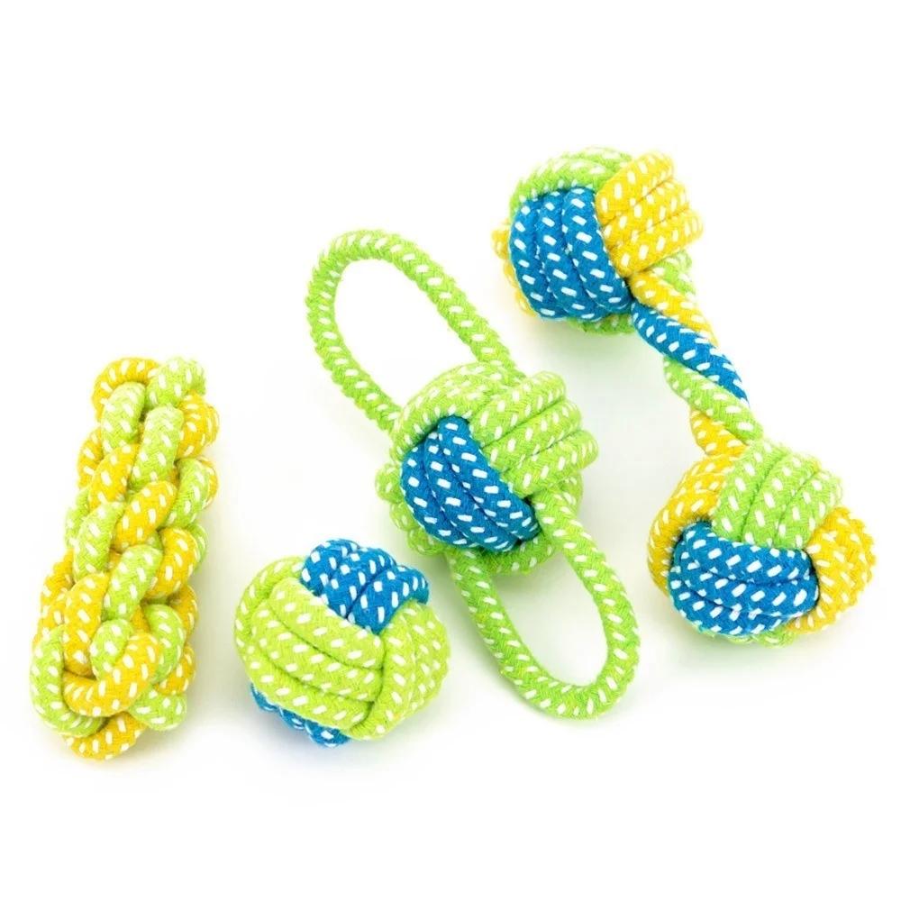 Dog Toy Dog Chews Cotton Rope Knot Ball Grinding Teeth Odontoprisis Pet Toys Large Small Dogs