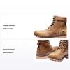 Durable Height-Increasing Mid-Calf Outdoor Boots Men Boots Brown A2JJBF13