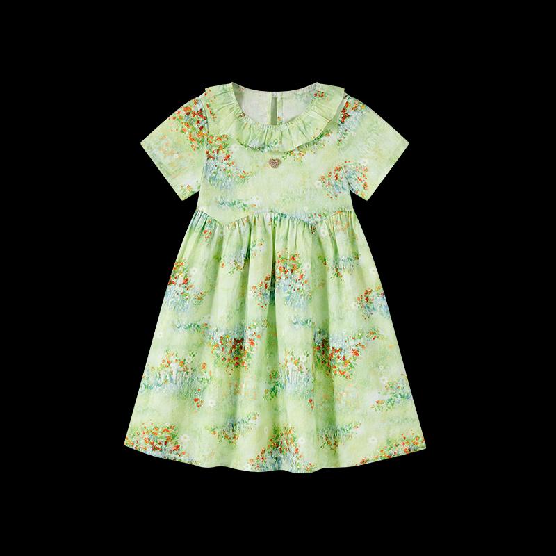 Disney Mädchen Sommerkleid Prinzessin mit Blumenmuster aus Baumwolle