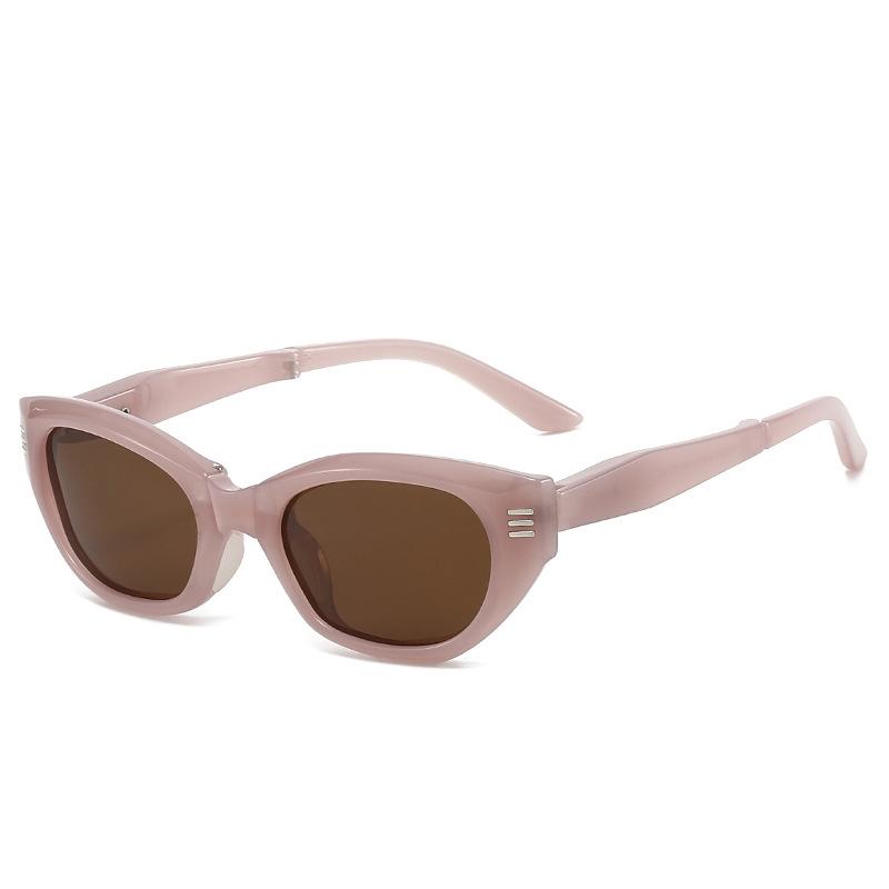 Narrow Frame Cat'S Eye Explosive Sunglasses Tr Material Multi-Color Retro Uv400 Sun Protection Comfortable Without Nose Pressure
