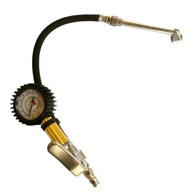 TOP MEISTER Vertical Tire Gauge, Air Chuck Gun, for Cars, Motorcycles, and MTBs, American-Style Tire Pump