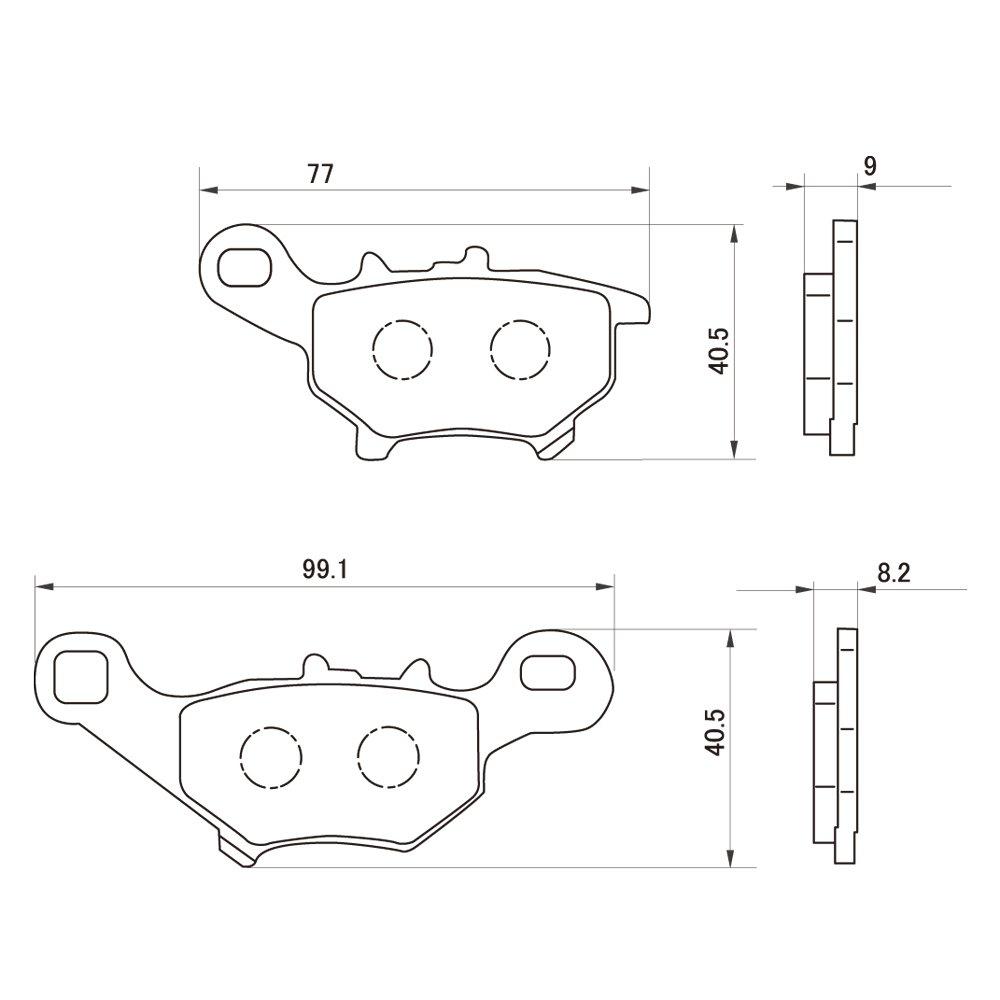 Daytona Motorcycle Brake Pads, Hyper Pads (Semimetal Pads), Grand AXIS (06-07), Remote Control, JOG