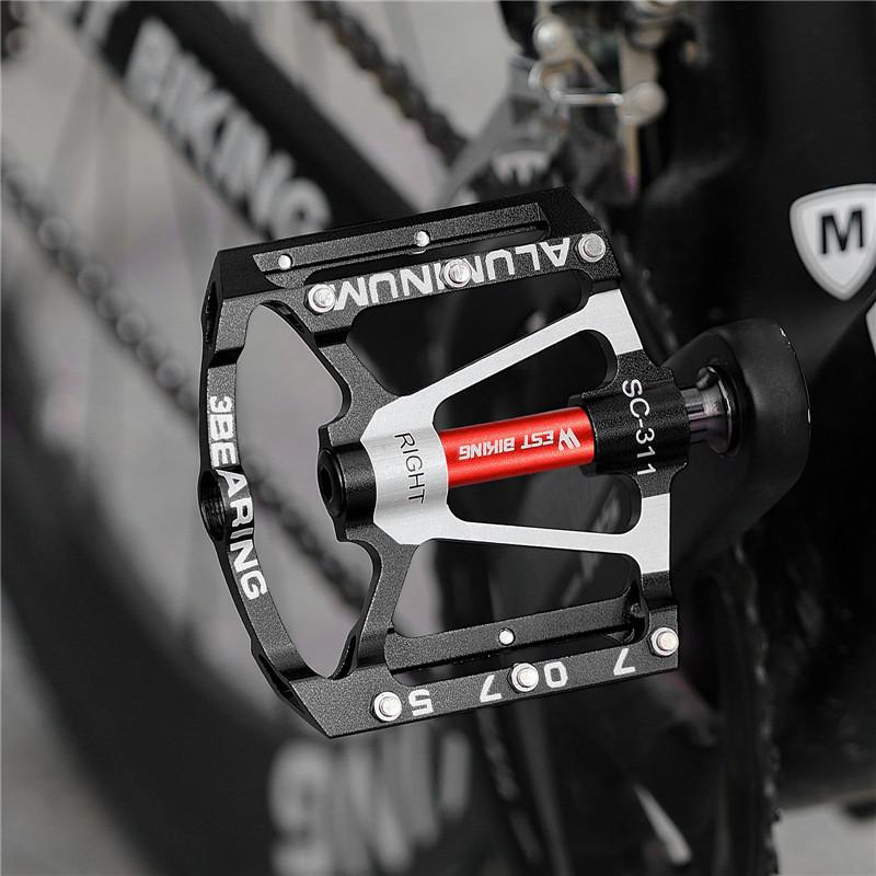 WEST BIKING Ultra-light Road Bike Pedals CNC Aluminum Alloy 3 Bearing Pedals MTB Dirt Bike Anti-slip Multi-Color Bicycle Pedals