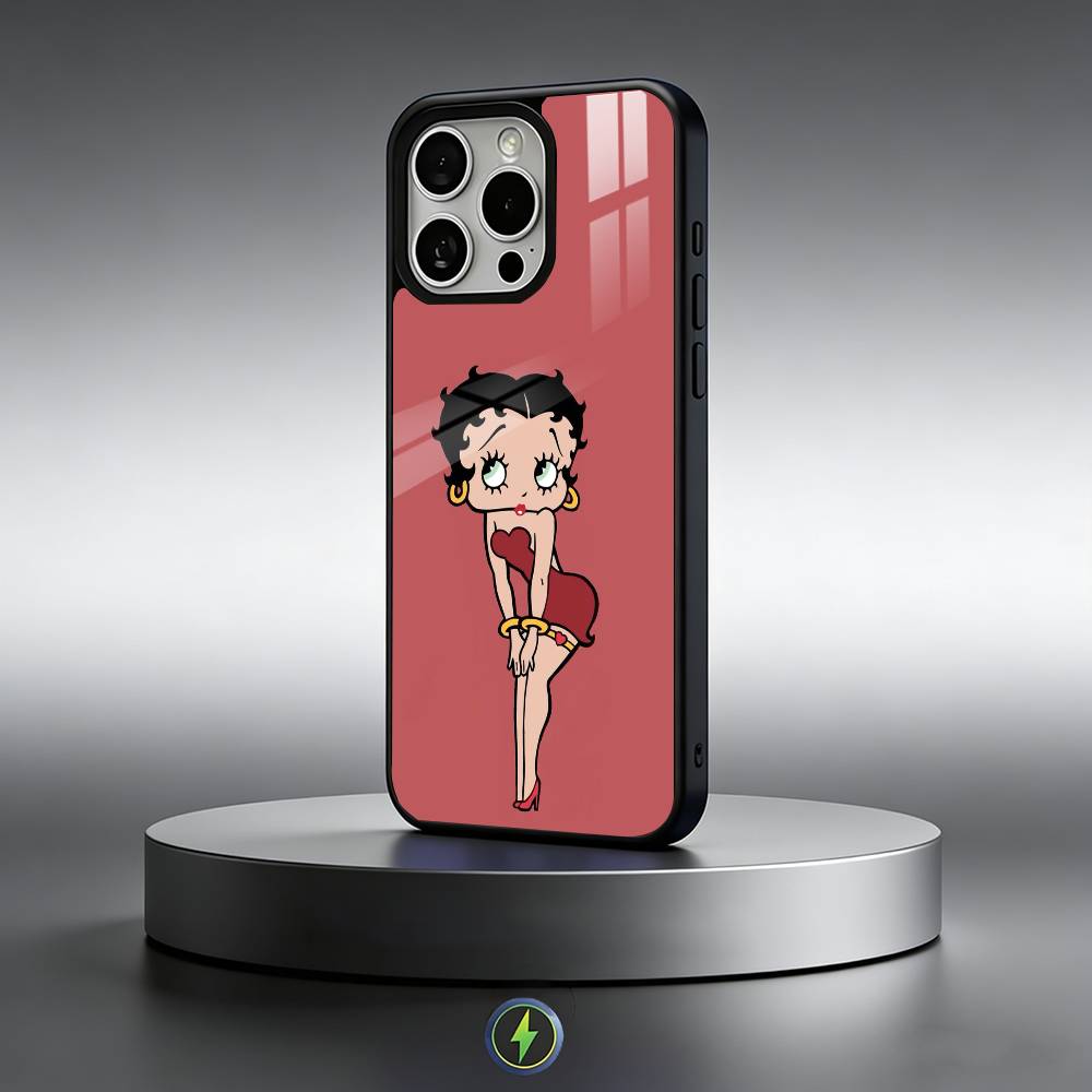 

B-Betty boop Phone Case For iPhone17,16,15,14,13,12,11 Plus,Pro Max Magnetic For Magsafe Wireless Charging iPhone12