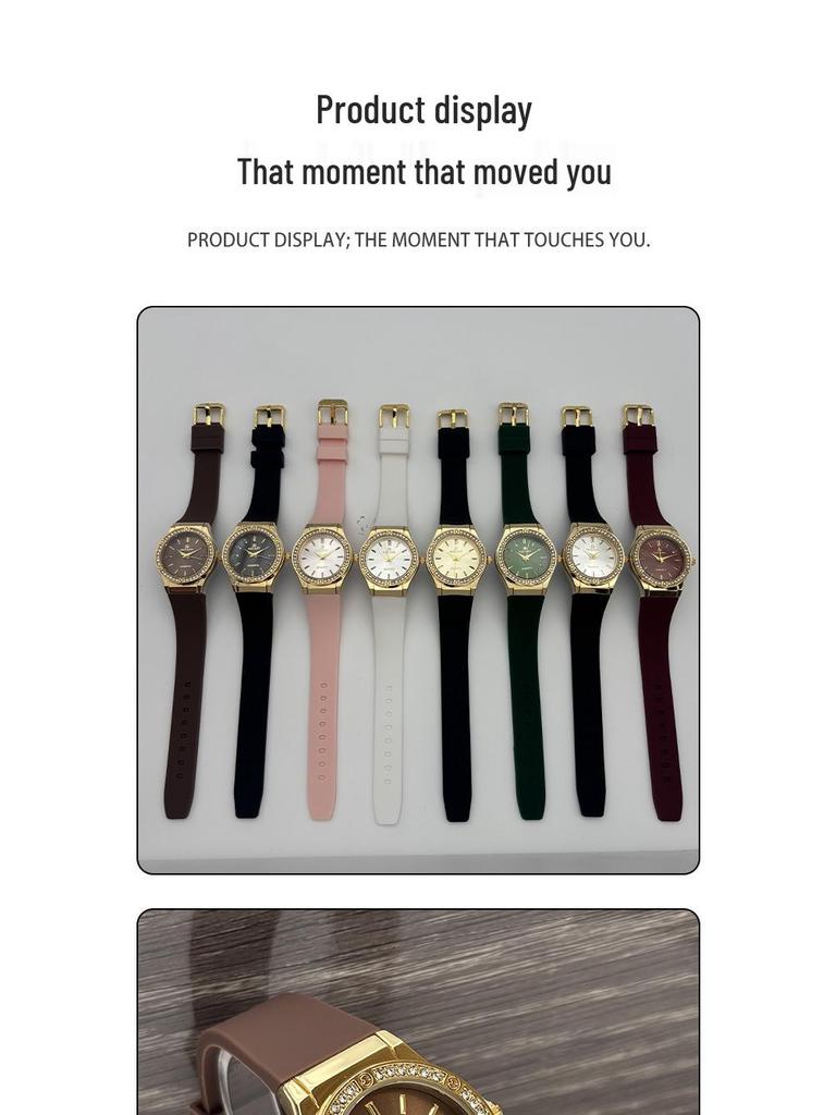 Elegant Men's Round Black Watch with Diamonds