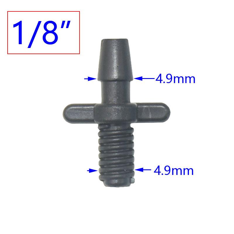 50pcs 1/4'' 1/8'' 6mm Garden Water Connector Elbow End Plug Straight Barb For Garden Hose Irrigation System