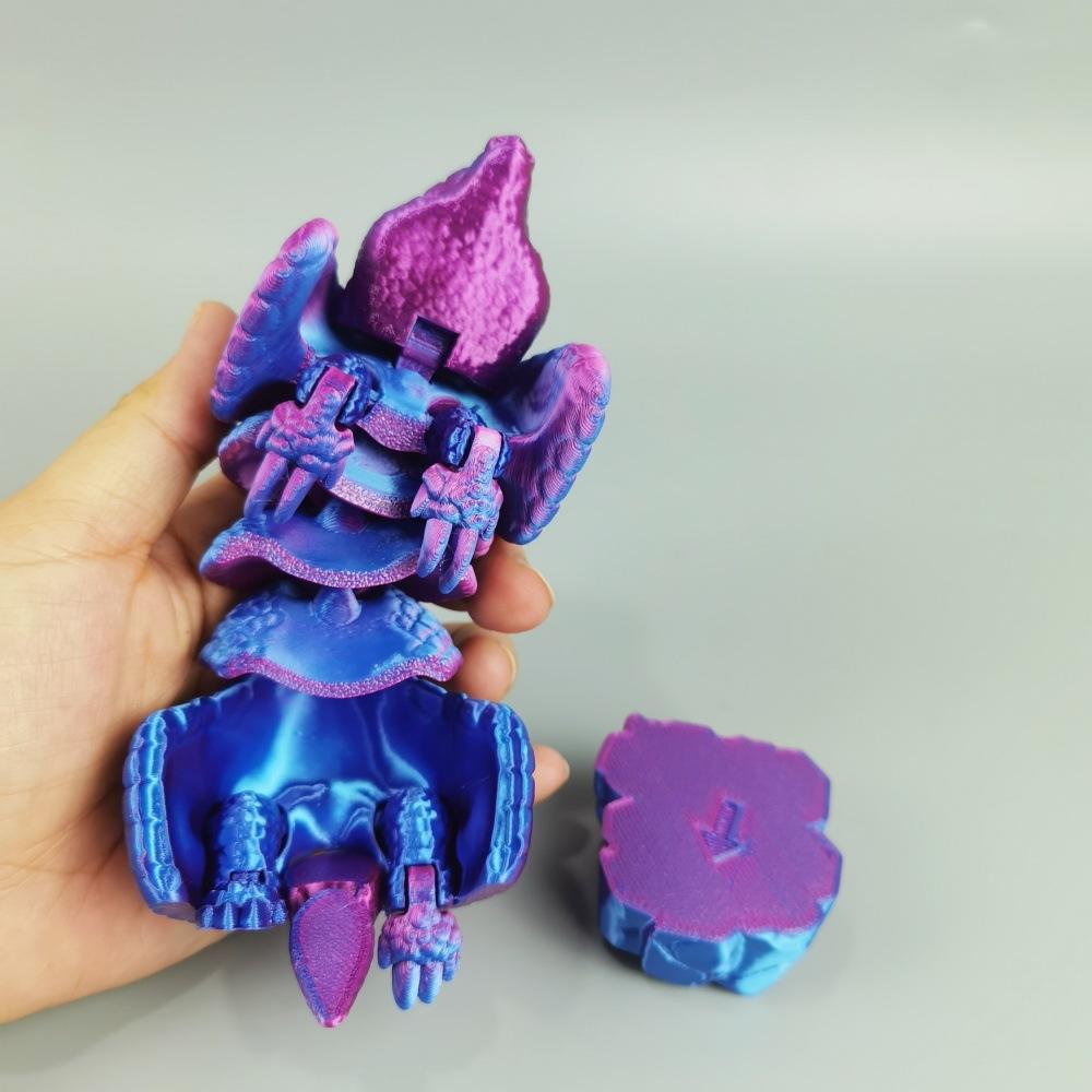 3D Printed Cute Pangolin Animal Toy Desktop Ornament Scales Joints Movable Contraction Stress Relief Animal Toys Children Gifts