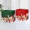 Paper Thick Sturdy Christmas Gift Bags With Fun Cartoon Castle Designs In Red And Green Colors