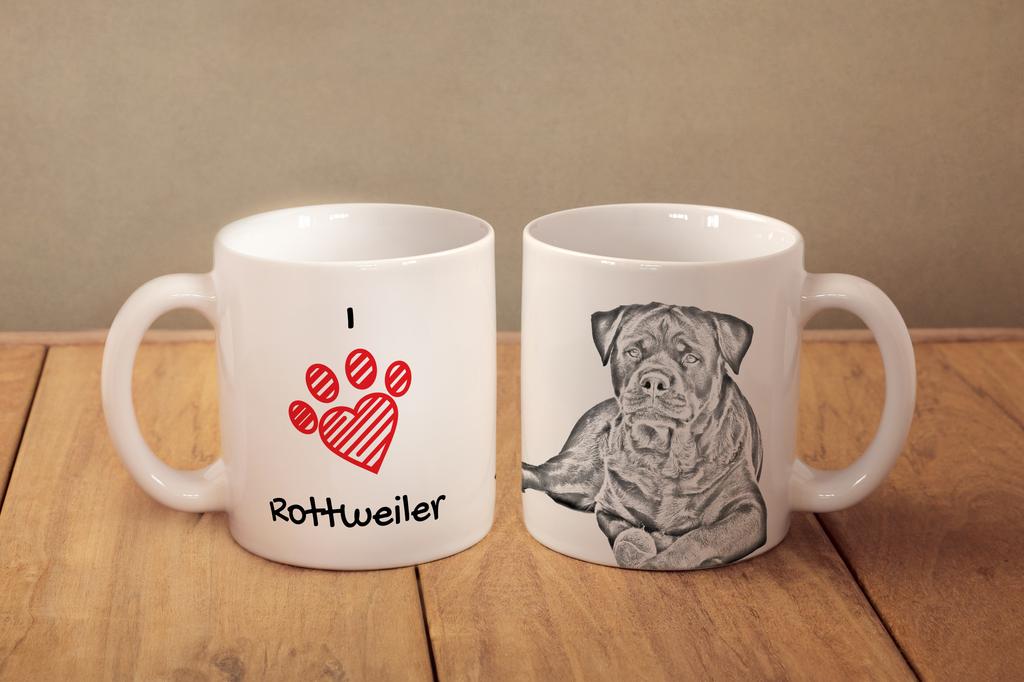 Rottweiler, Rott, Rottie - cup with a dog, cute cup with graphics, a gift with your photo from the Art-Dog brand