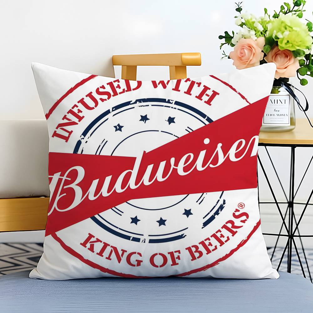 B-Budweiser Budvar Brewery-MT Pillow Case Printed Brushed Fleece Pillow Baby Skin-Touch Eco-Friendly Dye-Sublimat