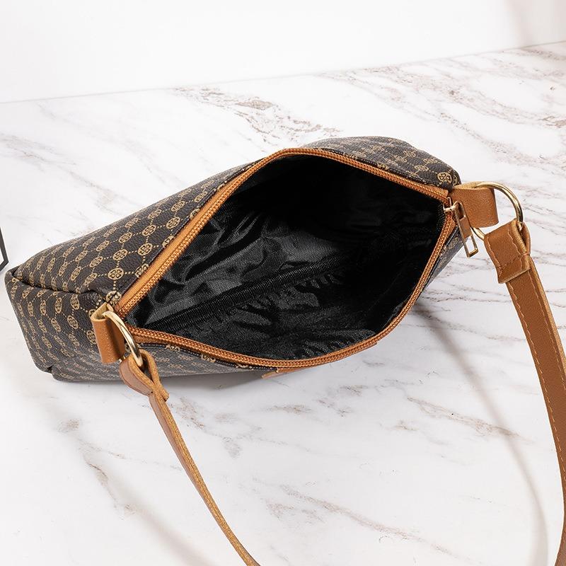 Printed Polka Dot Shoulder Zipper Women's Bag New Fashion Casual Armpit Bag