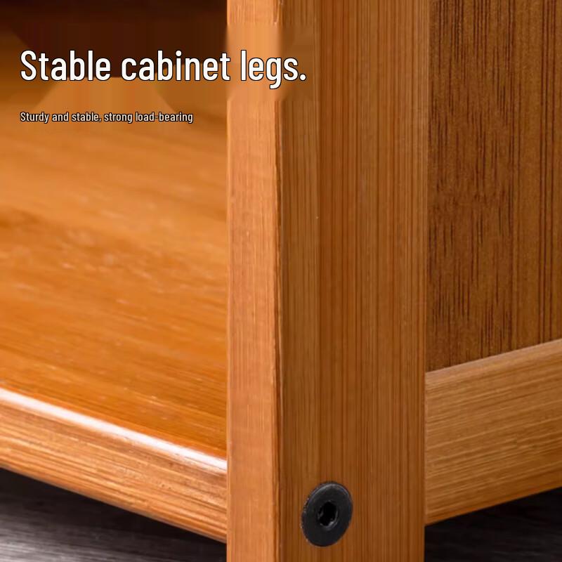 Modern 3-Tier Slim Storage Rack with Dustproof Door