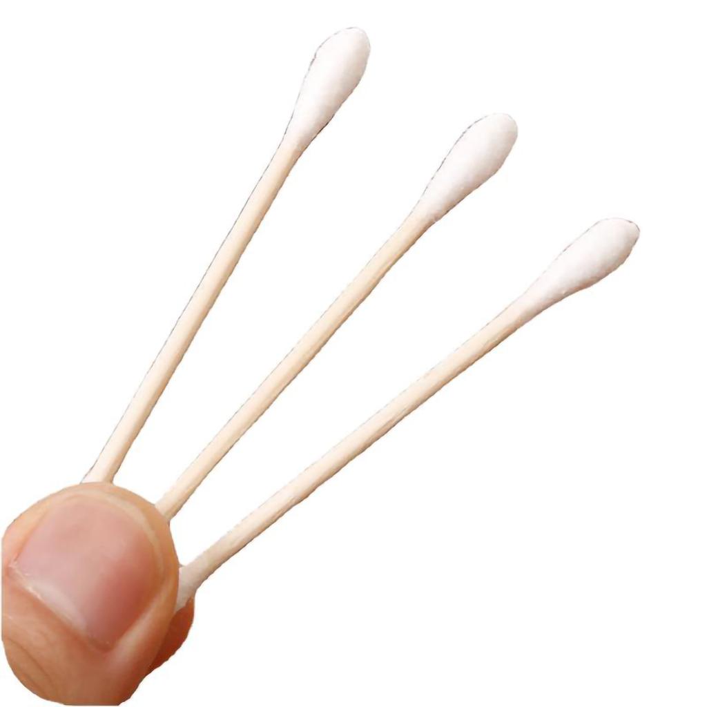 100 Pezzi Cotton Fioc Doppia Punta Usa e Getta Morbidi Cotton Fioc per Rimuovere il Trucco Neonati