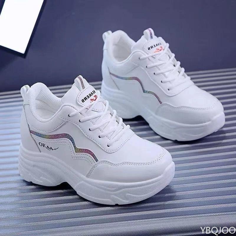 Fashion High Top Women's Sneakers Casual Comfort Vulcanized Shoes Fashion Versatile Leather Shoe Ladies Nonslip Breathable Shoes Zapatos