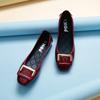 Fashion Metalic Buckle Shoes Ladies Roll-Up Moccasins Comfy Flats Shoes Women Foldable Loafers Antiskid Slip On Silver Ballet Girl Shoes