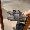 Woman Flat Shoes Fashion Lace Up Breathable Mesh Comfort Soft Sole Casual Sneakers Korean Style Versatile Ballet Female Shoes