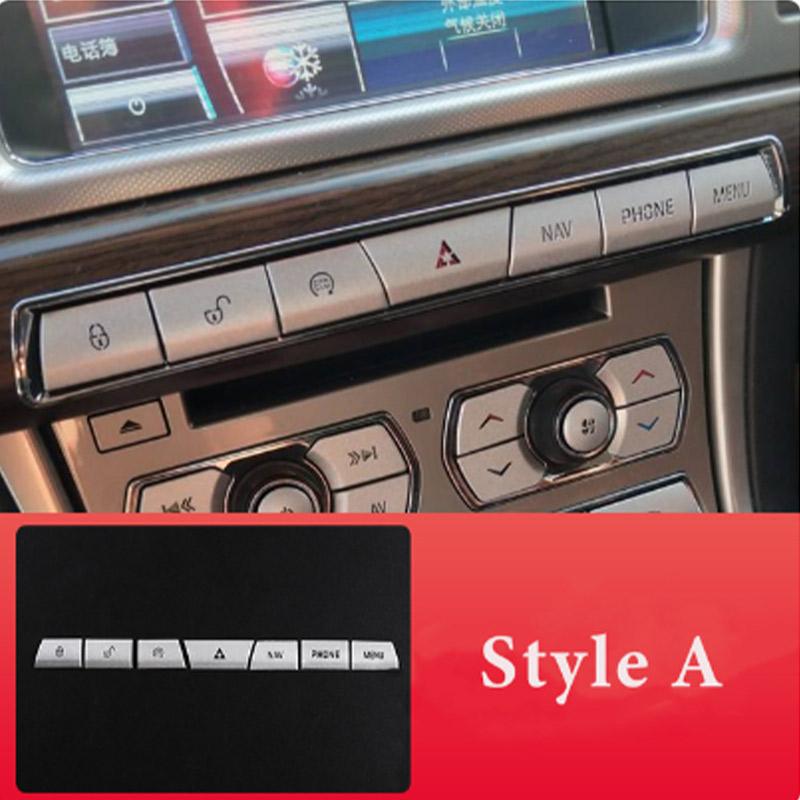 

For Jaguar XF XJ 2010-2019 Car Modified Interior Car Steering Wheel Multimedia Gear Button Decoration Sticker Car Accessories