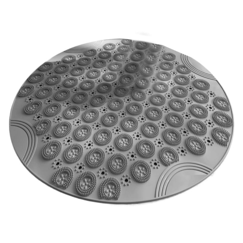 Duschmatte Badematte, Runde Antirutsch-Oberfläche Mit Saugnäpfen und Abflusslöchern