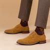 New Men's Suede Leather Oxfords Brogue Shoes For Fashion Wedding Party Dress Italian Designer Footwear Formal Zapatos Hombre