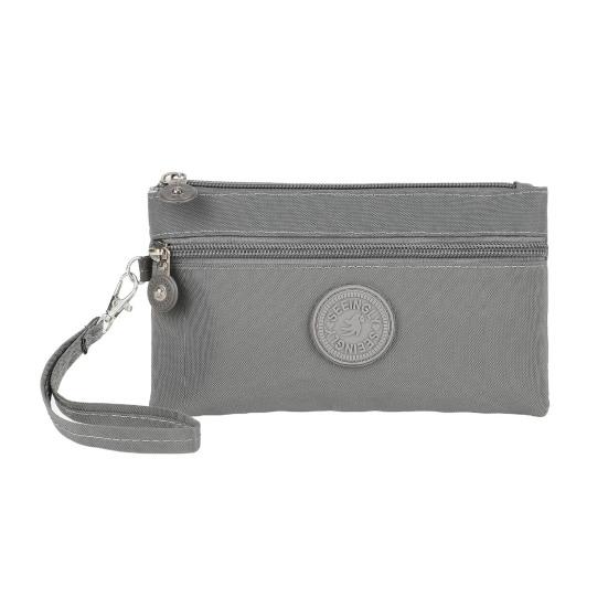 Кошелек для мелочи Гладкая молния Несколько отделений Маленький кошелек Минималистичный дизайн Ключи Карты Чехол для мобильного телефона серый 688₽