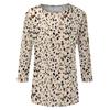Women's Casual Floral Print Three Quarter Sleeve Round Neck T Shirt Lightweight Comfortable Fit Suitable for Everyday Wear