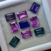 8 Pcs Natural Mix Sapphire   Loose Gemstone Emerald 7x5 Mm Lot