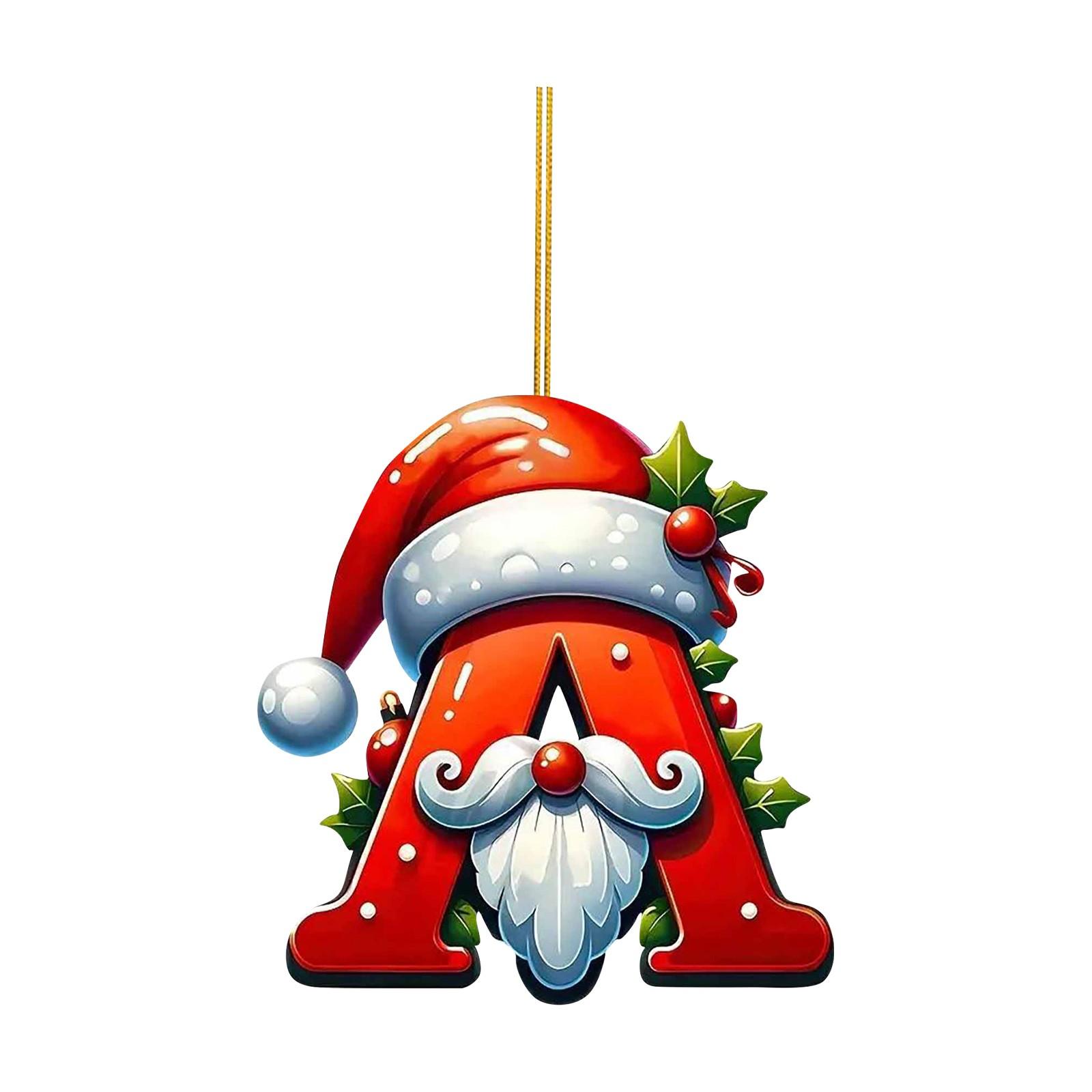 

Рождественская елка из 26 букв, подвесное персонализированное украшение в виде рождественской буквы One Size