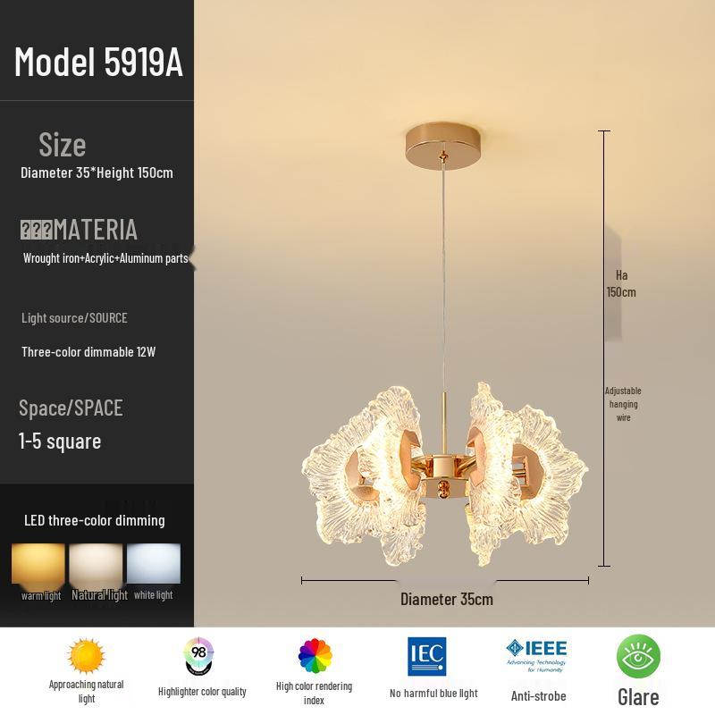 Nordic Crystal Bedside Pendant Lamp - Creative and Simple Lighting for Bedroom, Bar, Study, or Restaurant.