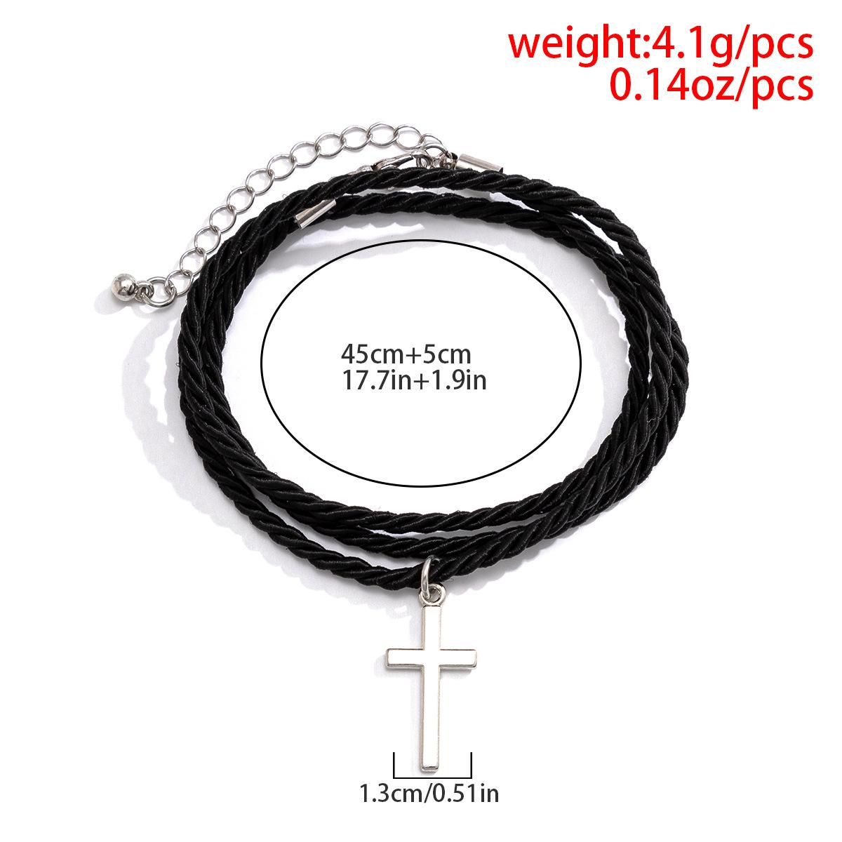 

Layered Braided Statement Bracelet for Men Fashion Personality Black Cuff Ethnic Jewelry