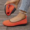 Mode Damen Ballerinas 2024 Neue Mode Große Größe Rutschfest Lässige Loafers Schuhe Damen Mesh Atmungsaktiv Weiche Sohle Flache Sohle Schuhe für Damen