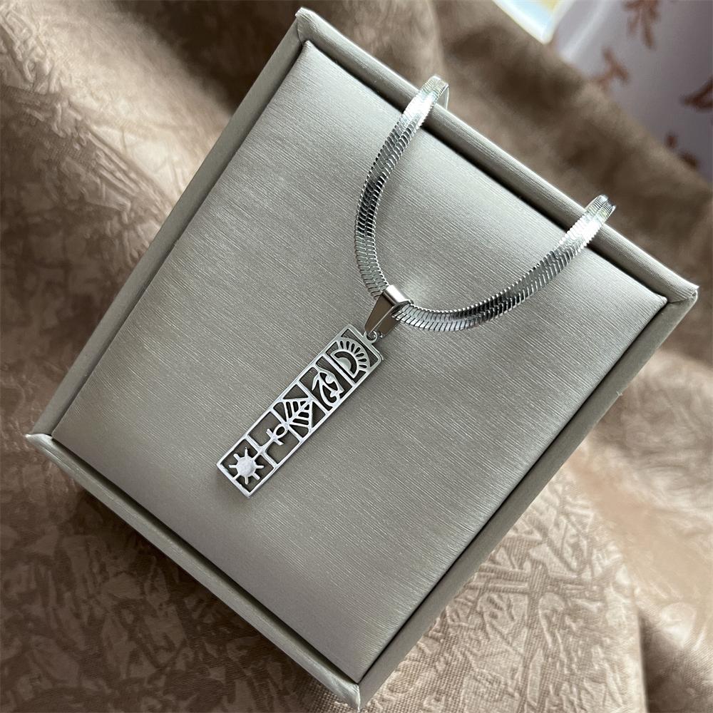 Edelstahl Übertrieben Punk Groß Rund O-förmig Anhänger Halskette Damen Herren Klobig Schlangen Klinge Kette Grunge Steampunk Schmuck
