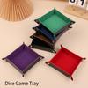 Key Box Pu Leather Folding Dice Tray Box Dice Game Tray For Game Dice Storage Table Board Games