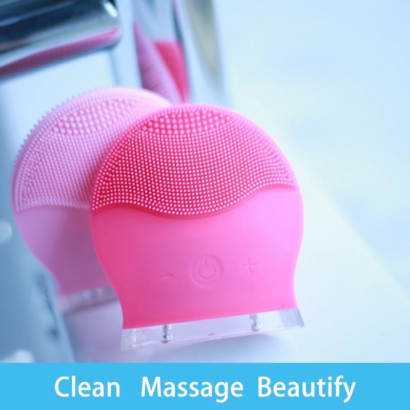 Beauty Device Blackhead Remove Face Clean Electric Silicone Facial Cleansing Brush