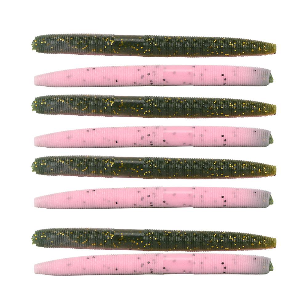 8PCS AR24 10cm6.5g Soft Worm Fishing Bait Artificial Lifelike Simulation Lure Accessory#2