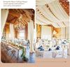 4Pcs Wholsale White Ceiling Drapes Weddings Arch Draping Fabric Gauze Tulle Curtain for Party Ceremony Stage Hotel Decoration