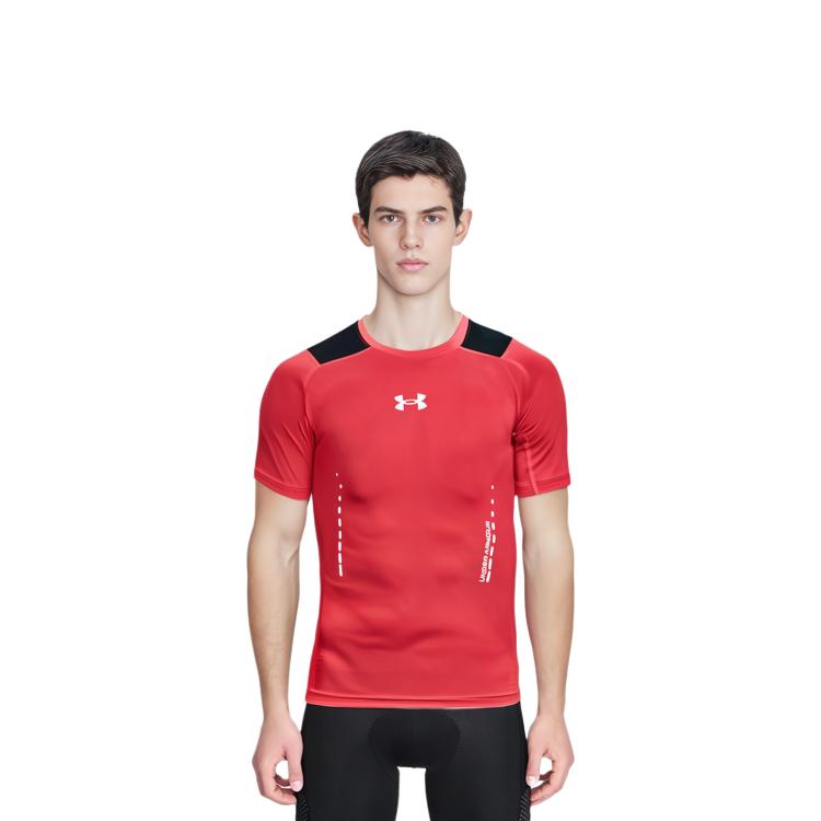 Under Armour Men's Logo Print Compression T-Shirt Red 1370657-628