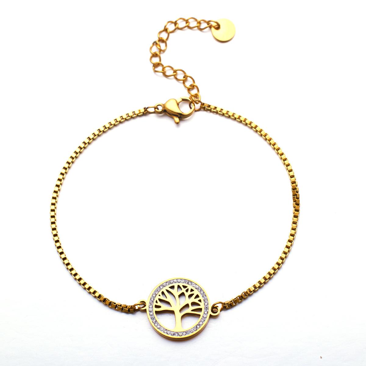 Tree of Life Titanium Steel Bracelet - Versatile  Stylish for Women