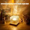 Rotating Water Ripple Atmosphere Lamp Water Ripple Lamp Bedroom Bedside Flame Romantic Lamp Dynamic Square Desk Lamp