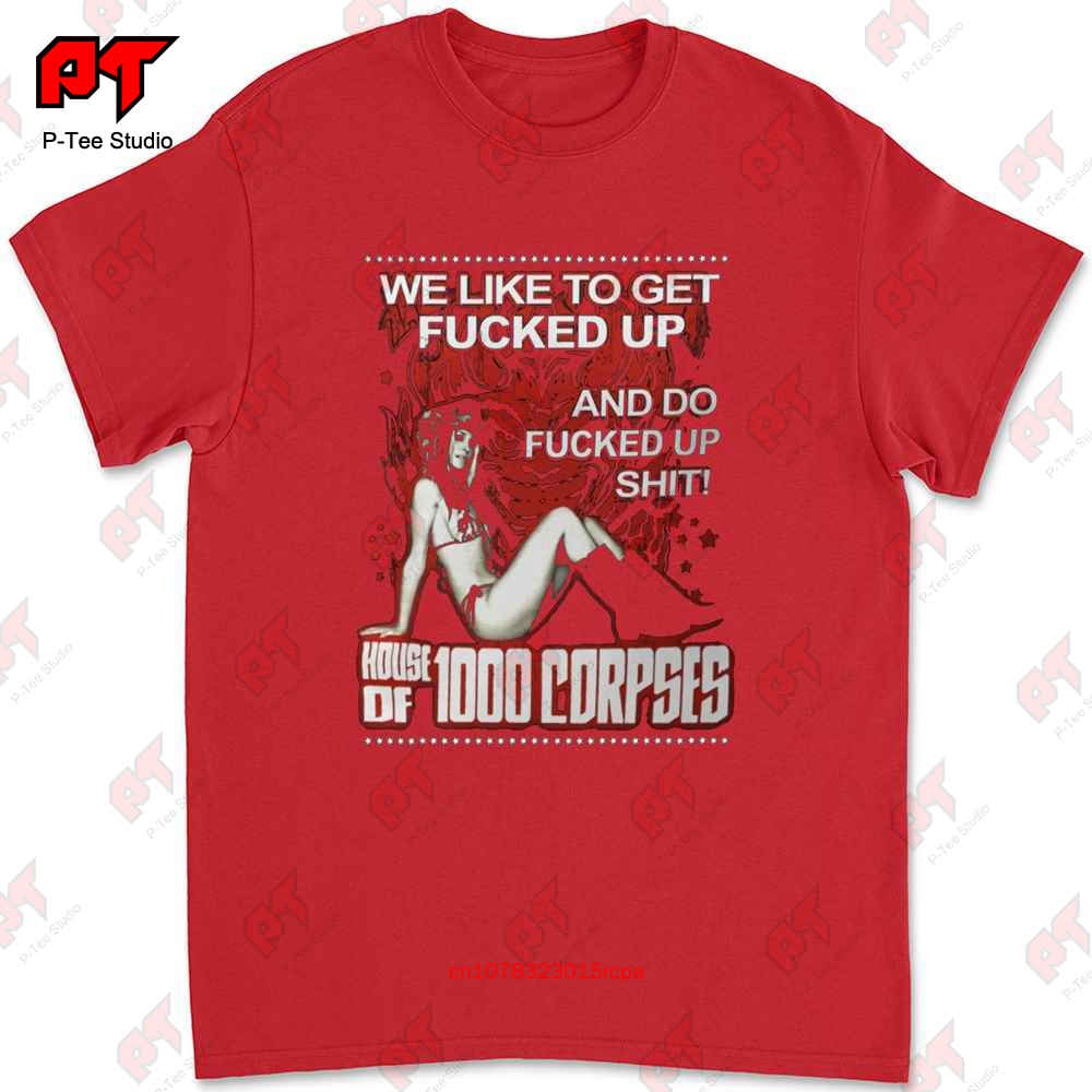 House Of 1000 Corpses We Like To Spaulding Sheri Moon Zombie Tshirt 6XP4 S