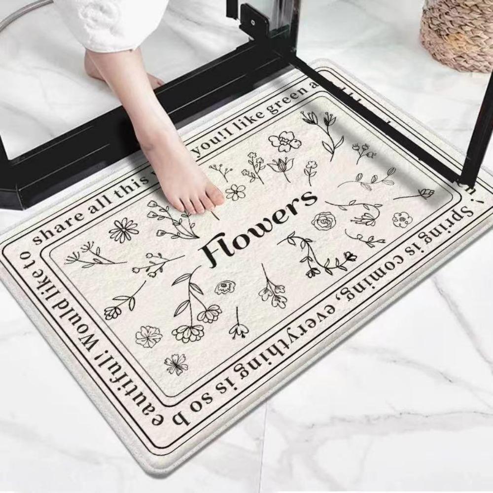Bathroom Slip-resistant Mat Floor Mat Entry Bathroom Door Moisture-wicking Mat Home Bedroom Carpet Bathroom Slip-resistant Mat
