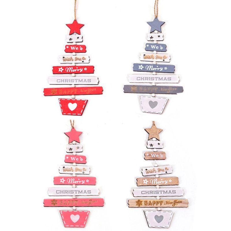 Elegant Wood Christmas Pendant Decorations For Home And Party Ornamentation
