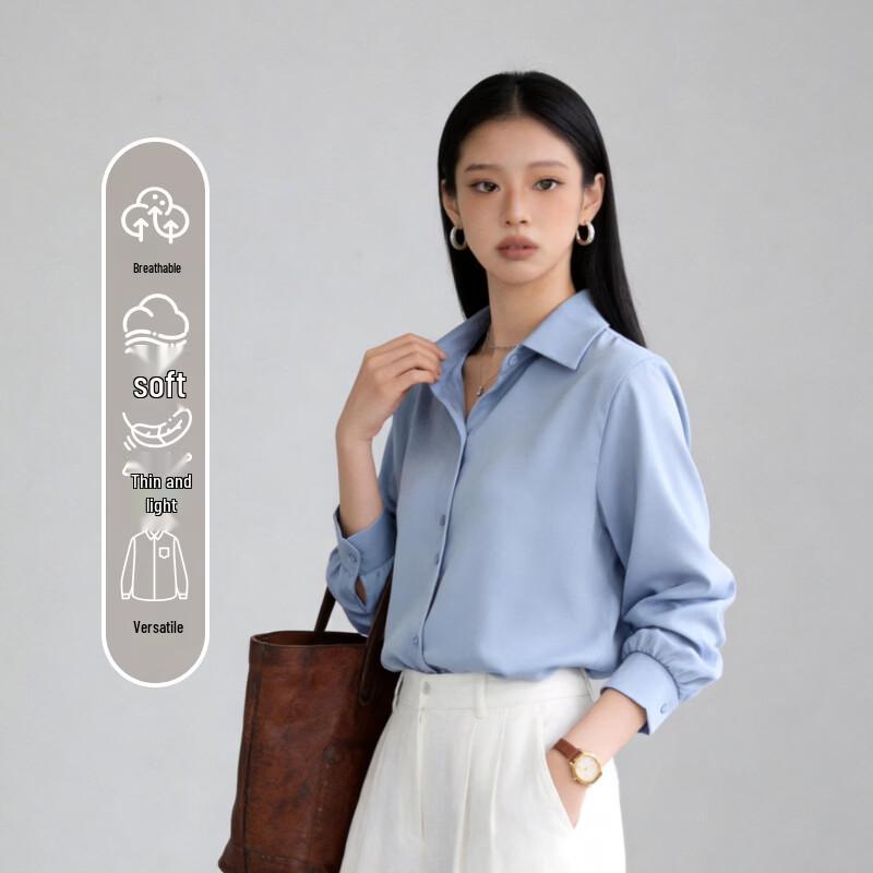 Women s French Chiffon Long Sleeve Blouse 2XL