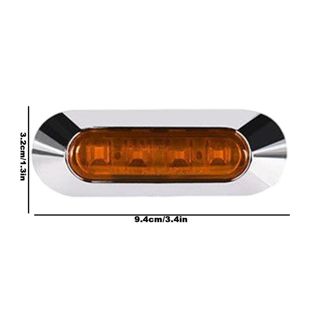 Car Trailer Side Marker Lights, Car Side Indicator Lights | 4 LED Rear Side