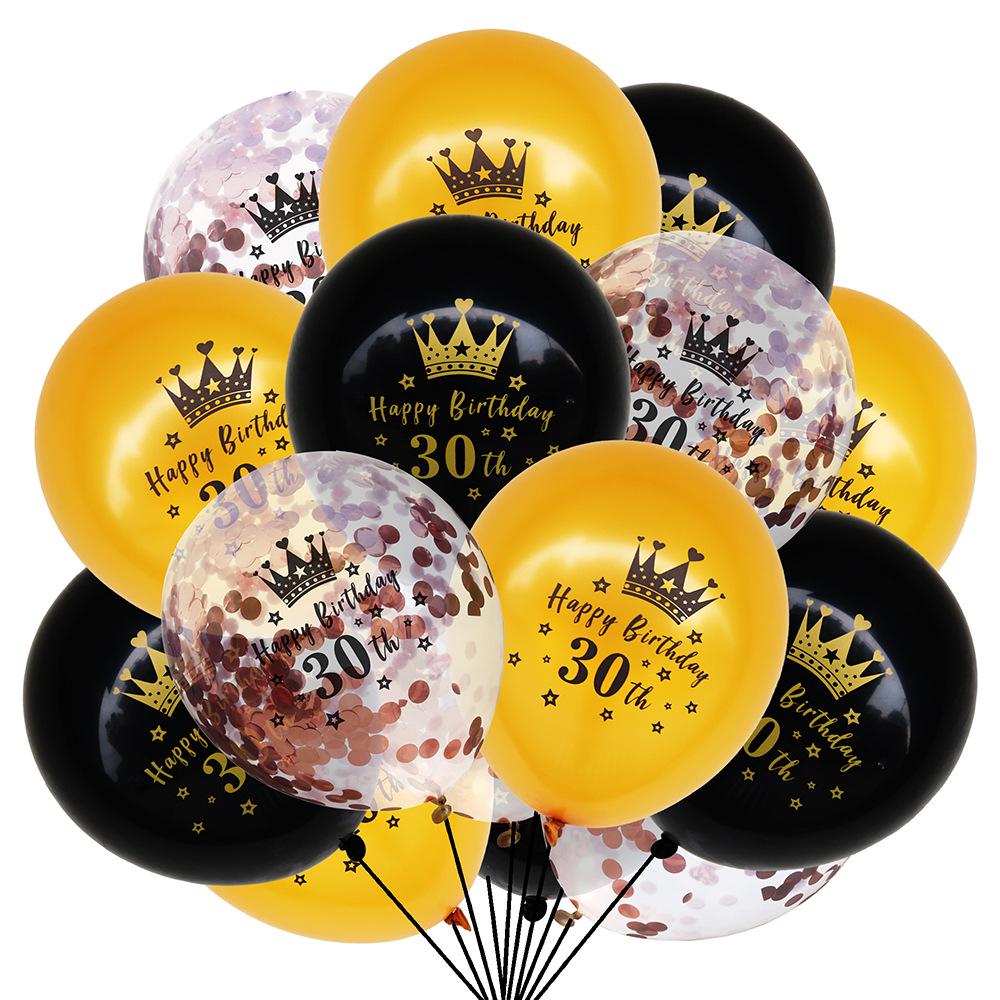 16-60 Year Old Birthday Balloon Confetti Set