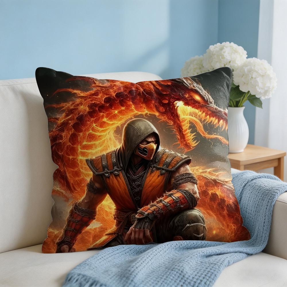 MMortal KKombat Game Cushion Cover Square Pillow Bedroom Sofa Leisure Comfort Living Room Home Decoration X