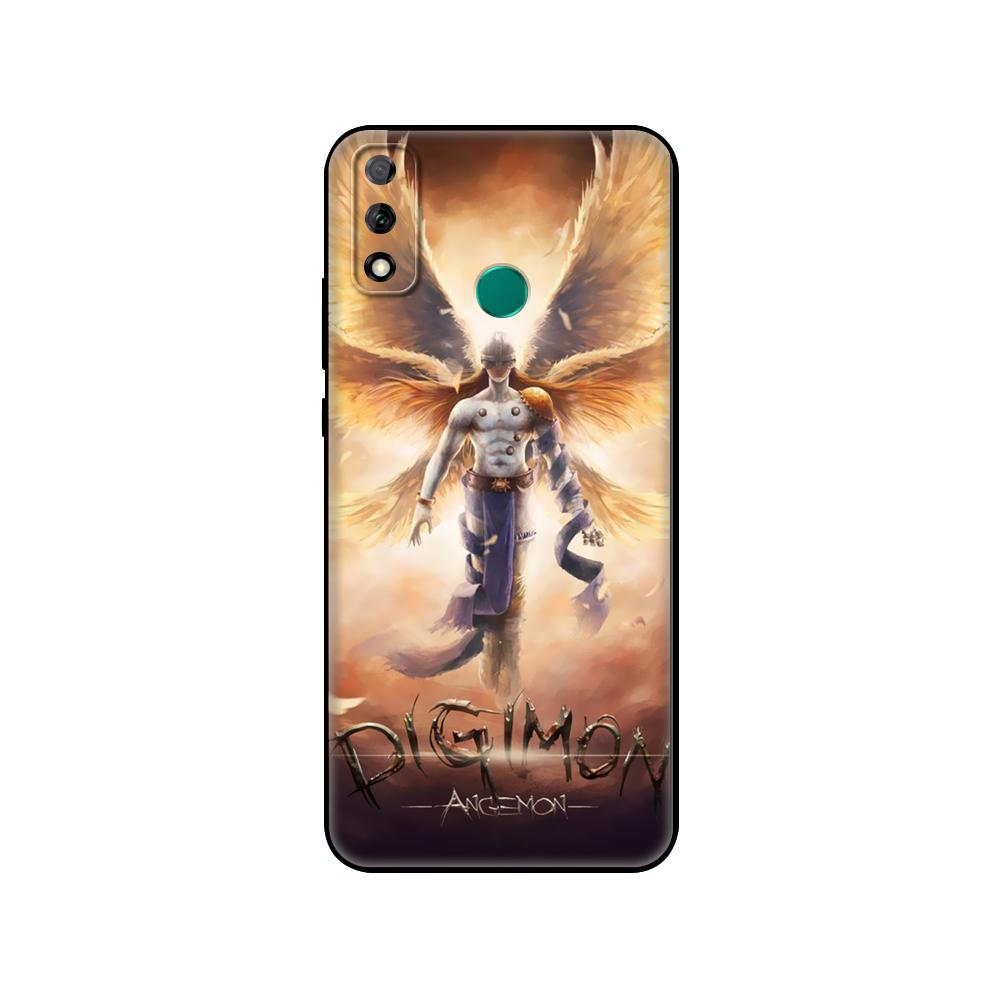 Schwarze TPU-Hülle für Huawei Y9S Y6S Y8S Y5P Y7P Y8P Hülle für Huawei Y5 lite Prime 2018 Y6 2019 Cover Japanisches Anime Digimon