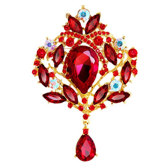 Brooch Water Drop Rust-resistant Alloy Elegant Clothes Pin for Banquet