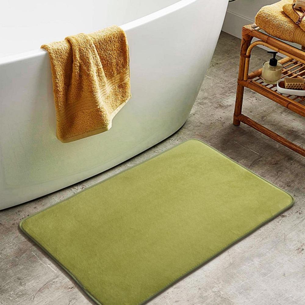 Mercan Polar Kabartma Banyo Kaşmir Kalınlaştırıcı Mat Banyo Kaymaz Halılar Lavabo Küvet Yan Zemin Halısı Duş Odası Kapı Paspası Hafızalı Köpük 3D Ped