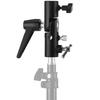 H-Shape Metal Umbrella Softbox Holder Flash Bracket Adapter Adjustable for 1/4" 3/8" Lamp Light Stand Mount Tripod