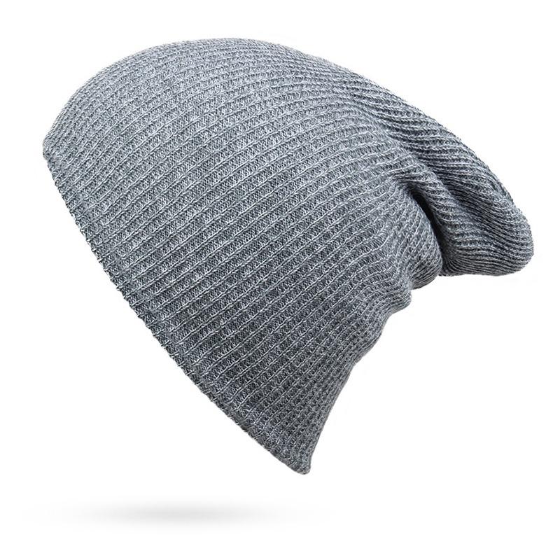 Men Unisex Women Knit Baggy Beanie Winter Hat Ski Slouchy Chic Knitted Cap Skull